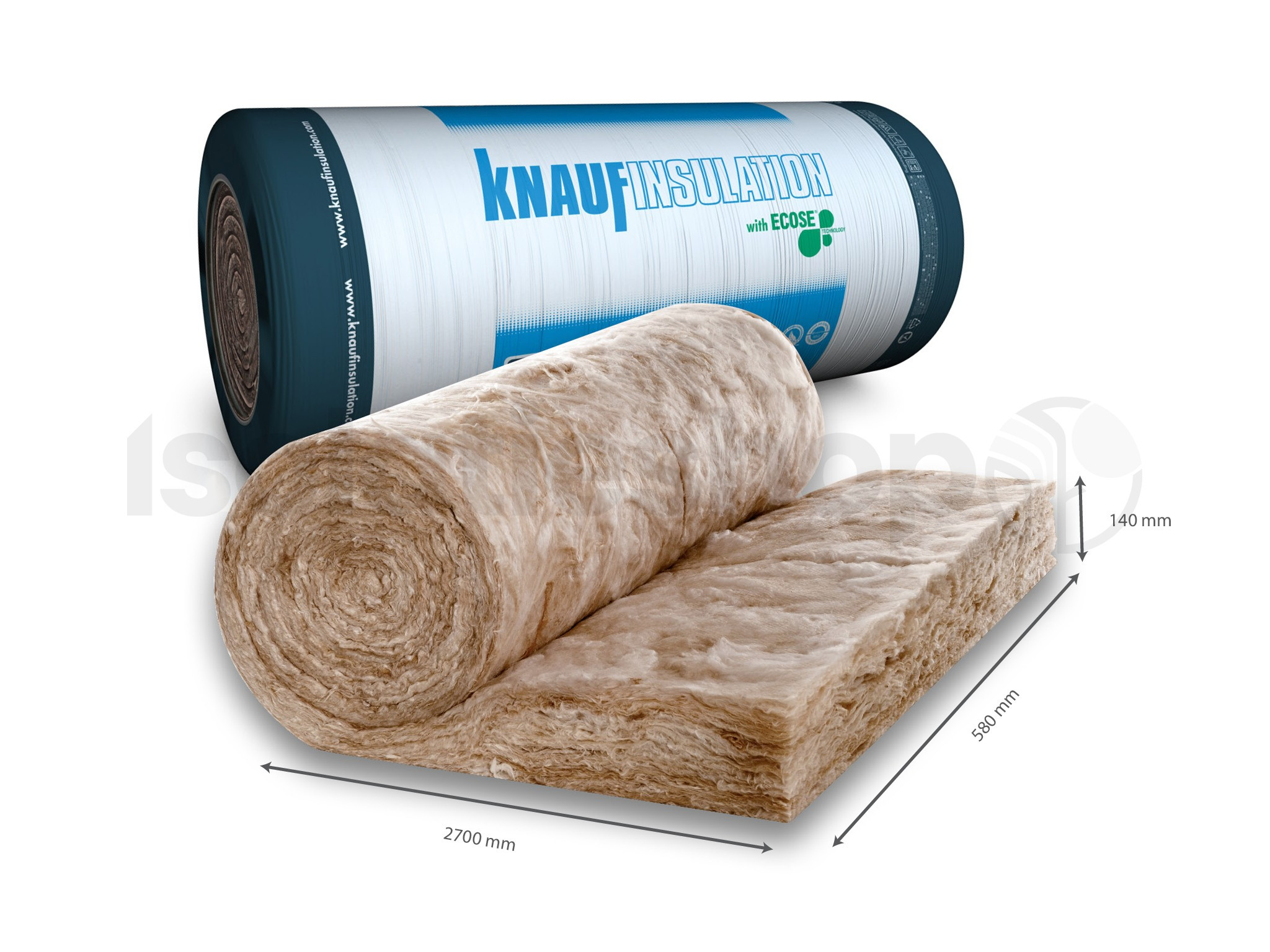 Glaswol Naturoll 032 2700x580x140mm Rd:4.40 (=1,57 m²)