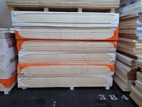 Polyuréthane (PIR) expansée choix B double face aluminium 2400x1200x40mm Rd: 1,82 (2,88m2)