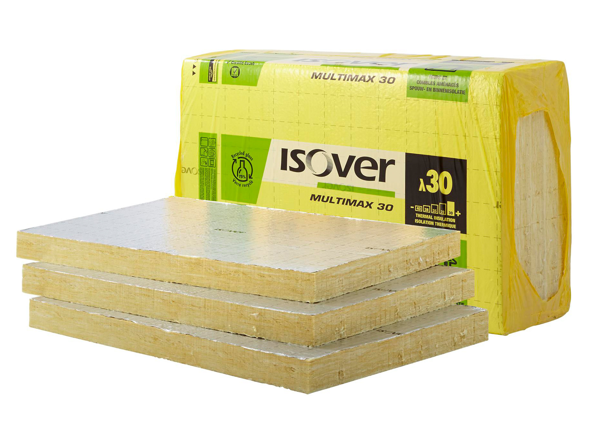 ISOVER Multimax 30 Ultra glaswol 137mm isolatieplaat 1200x800x137 Rd:4.95 3pl/pak (=2,88m²)