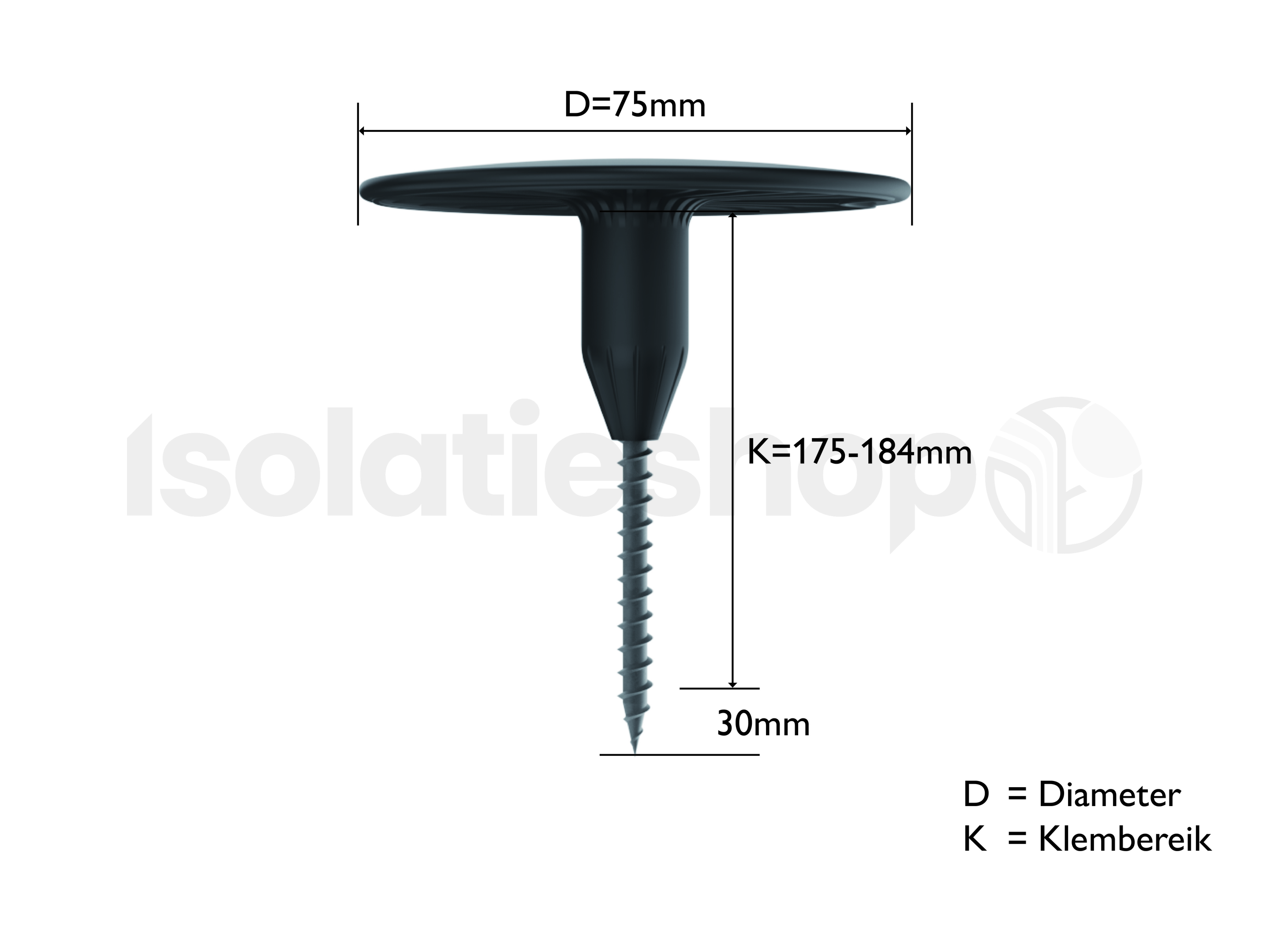 Drukverdeelplaat TLKH-75-180 klembereik 165-184mm 125 stuks