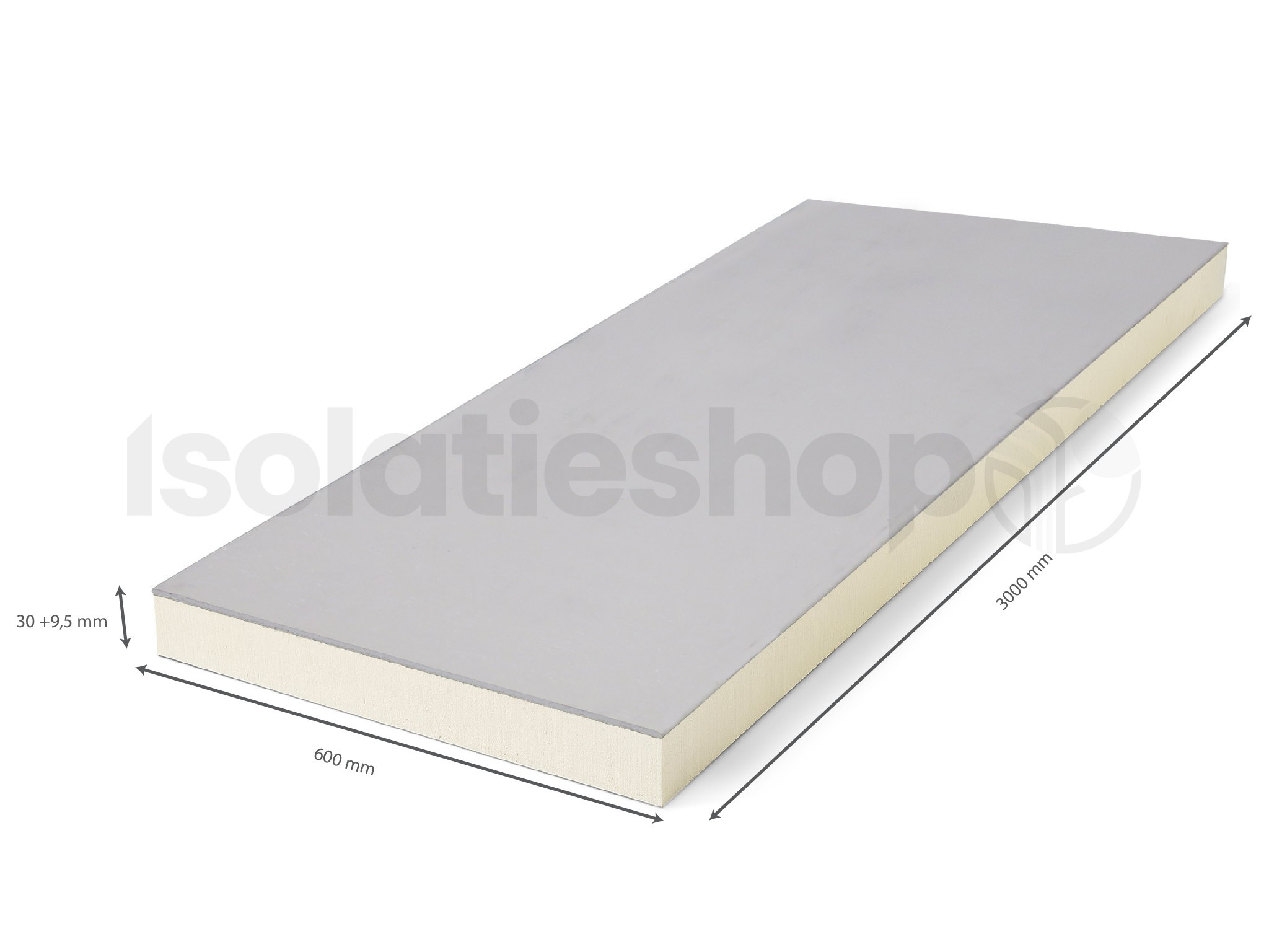 PIR + Gips RK 3000x600x30+9,5mm Rd:1.36 (=1,80 m²)