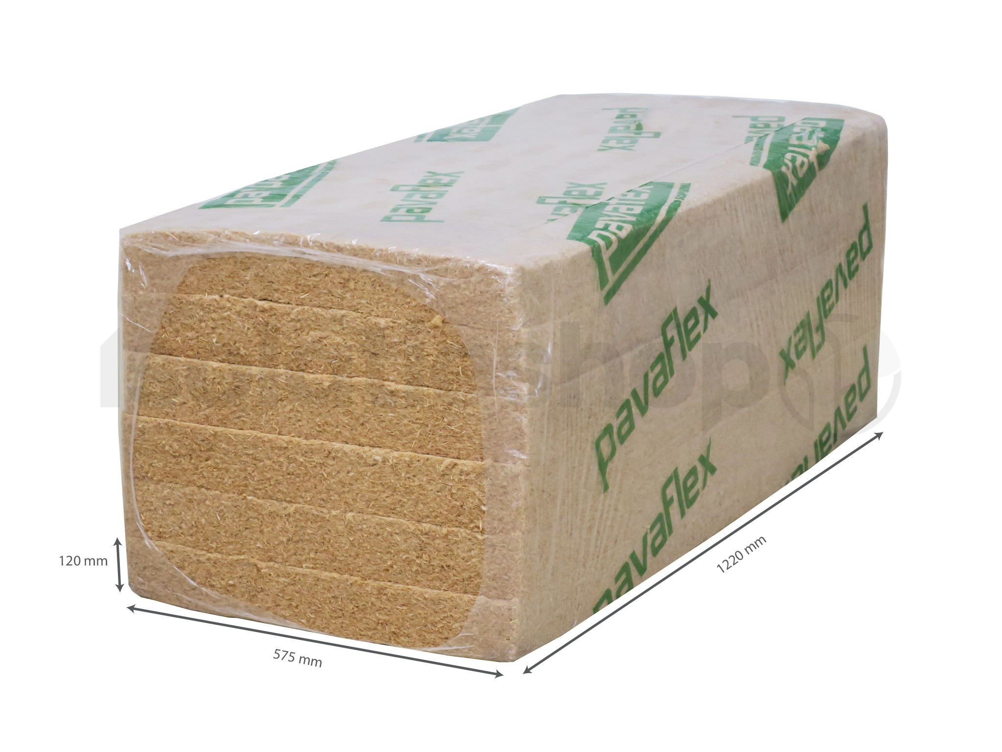 Pavaflex houtvezelplaat 1220x575x120mm Rd:3.15 4pl/pak (=2,81 m2)