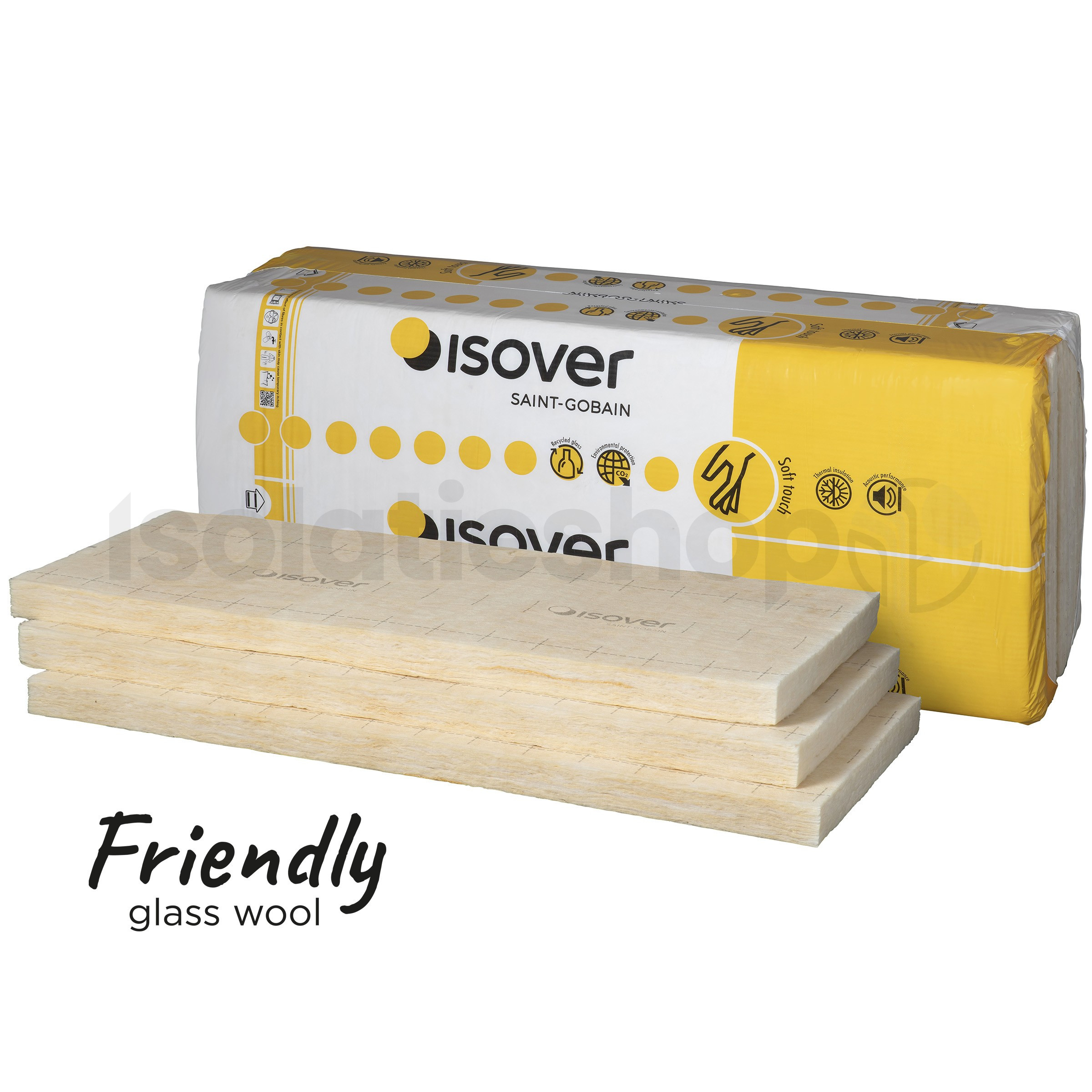 ISOVER Comfortpanel glaswol 140mm isolatieplaat 1500x600x140 Rd:4.10 3pl/pak (=2,70m²)
