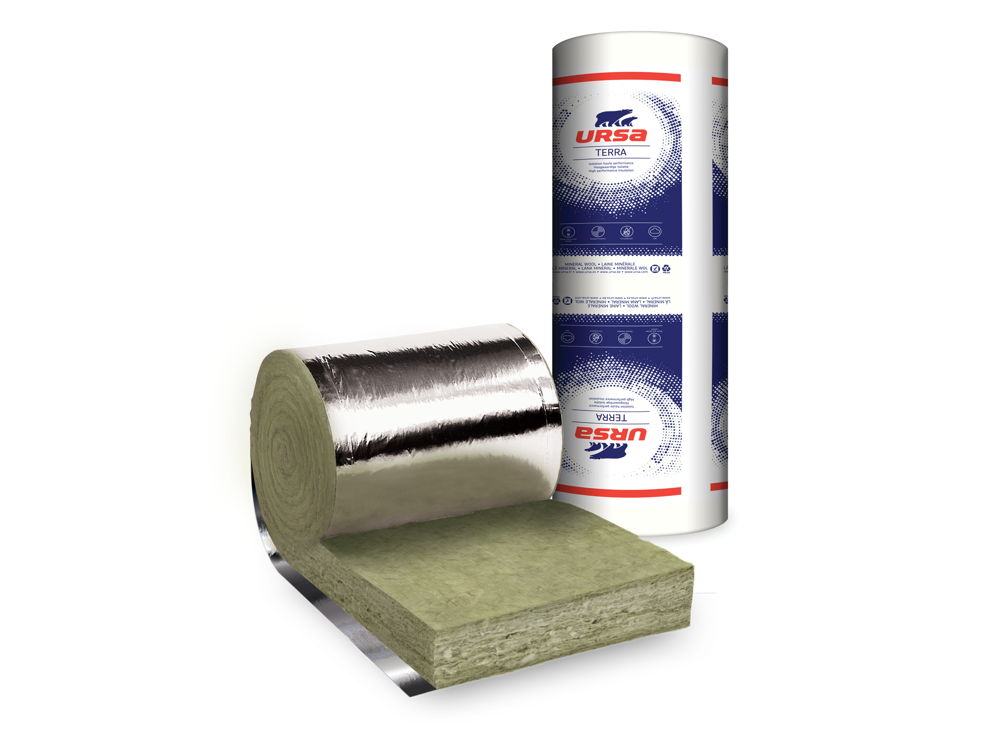 Ursa Ursaroll glaswol spijkerflensdeken 4000x600x180mm Rd:4.50 (=2,40 m²)
