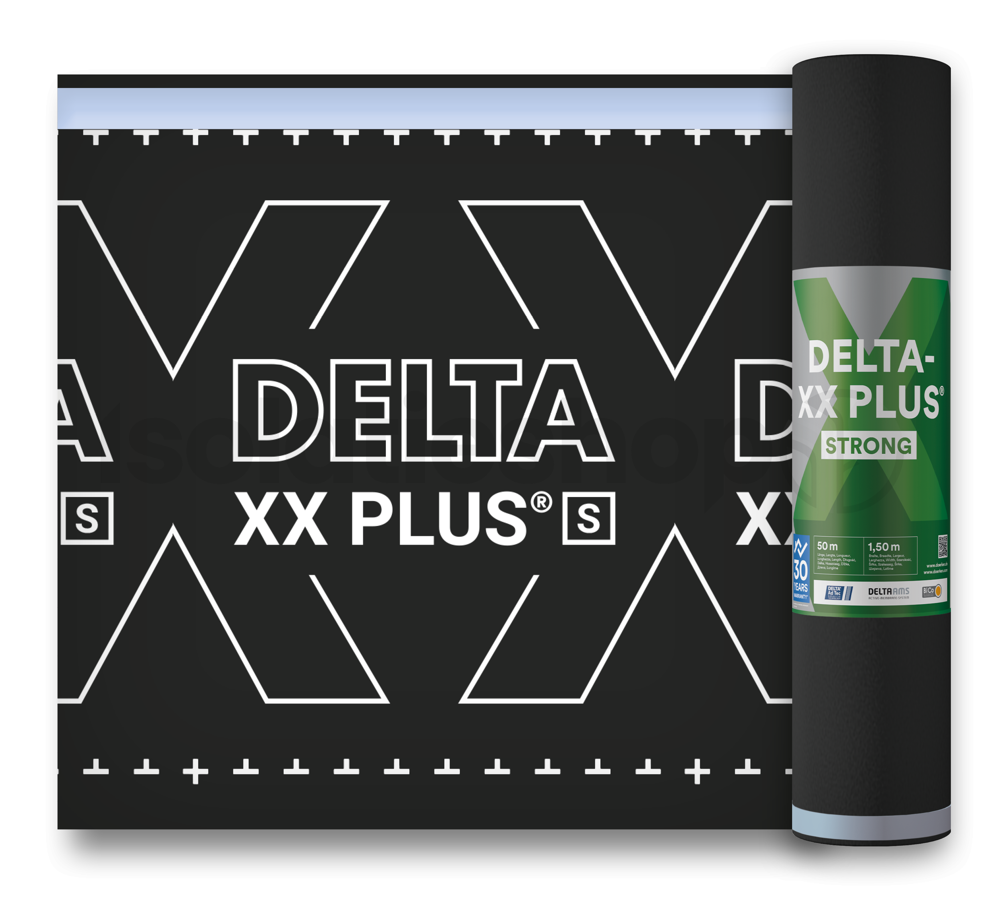Delta-XX Plus Strong 3-laags spinvlies damp-open folie 1.5x50m1 (=75m²)