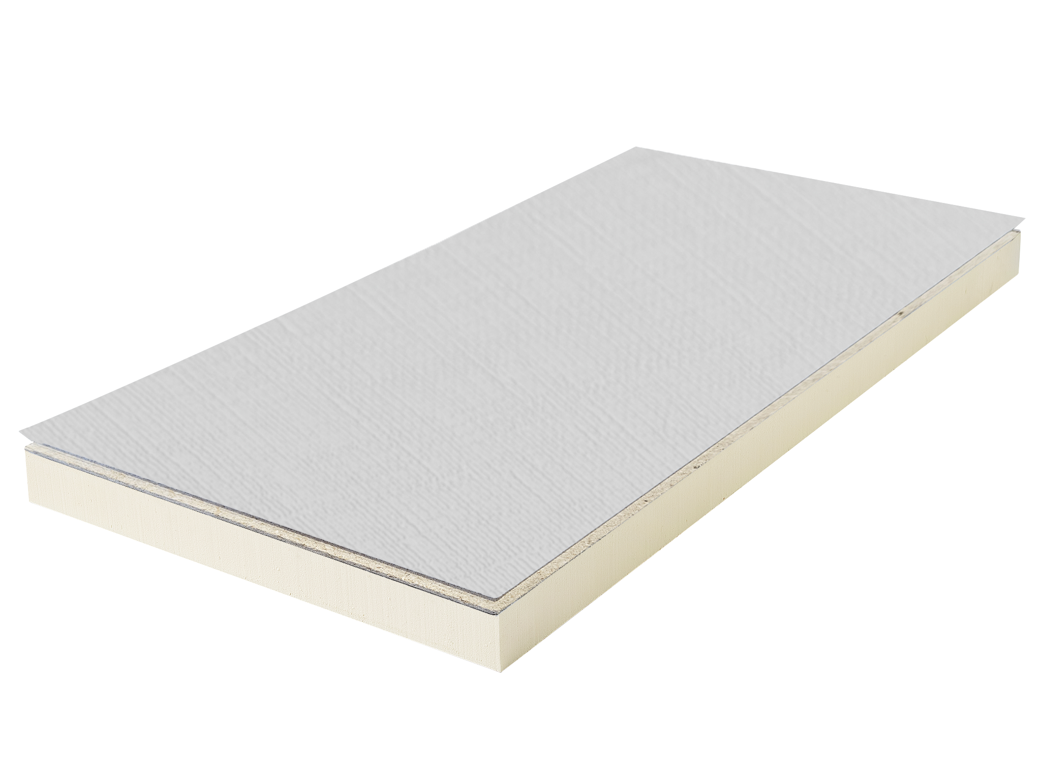 PIR + Agnes plafondplaat wit linnen 1200x600x60+12mm T&G Rd:2,72 (=0,72 m²)