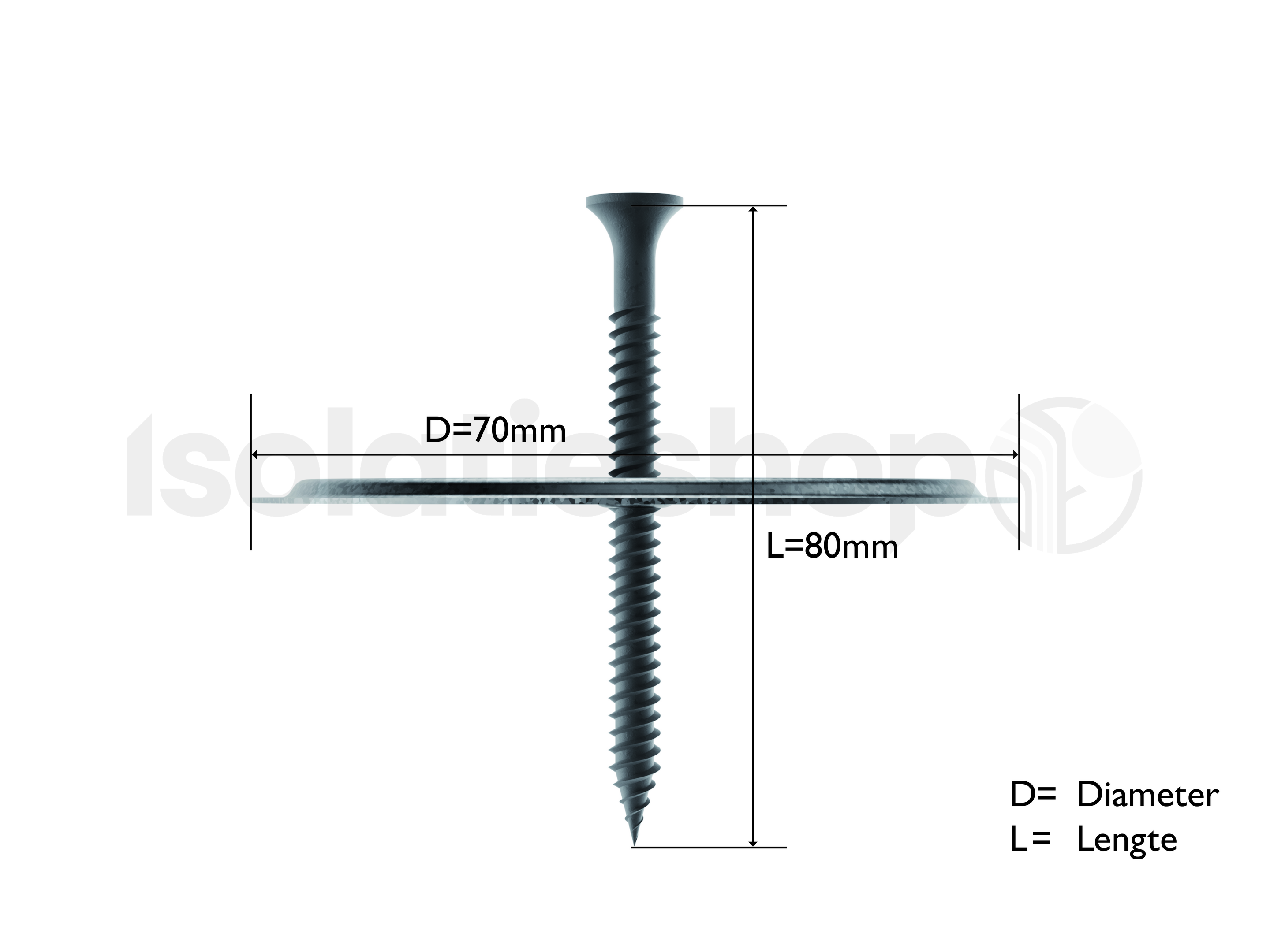 Dakschroeven Eurofast 4,8x80mm 250st
