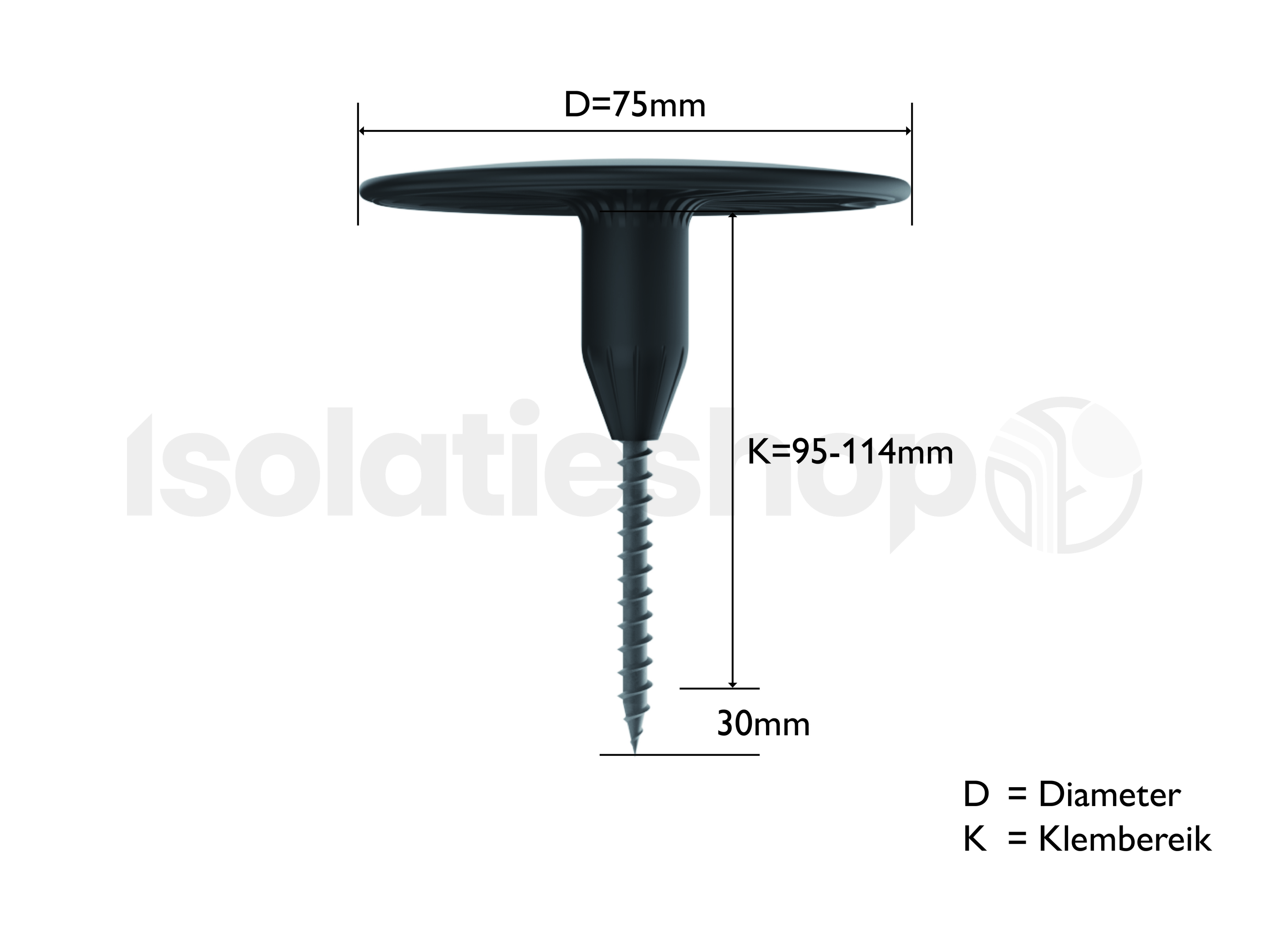Drukverdeelplaat TLKH-75-110 klembereik 95-114mm 250 stuks