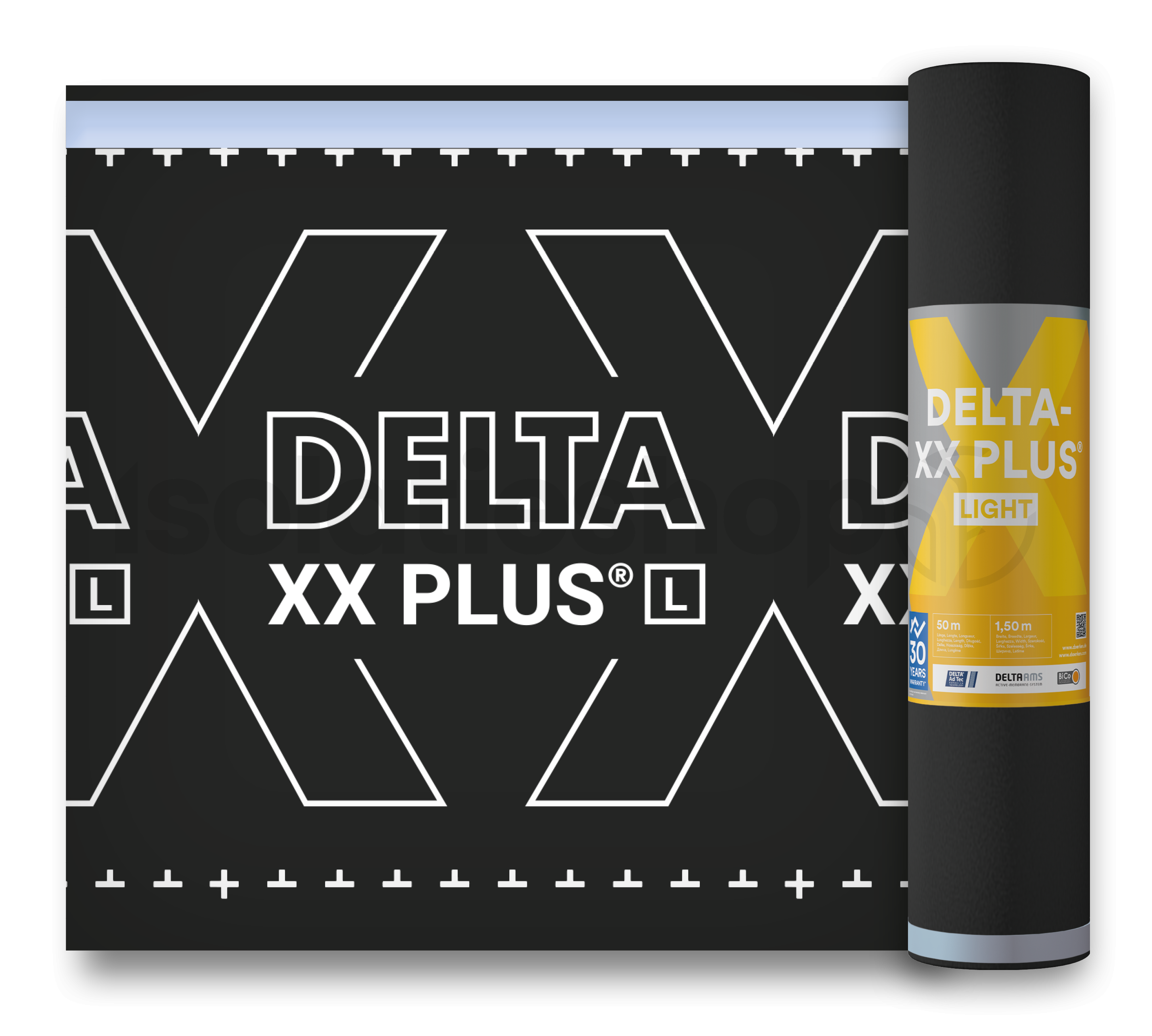 Delta-XX Plus Light spinvlies damp-open folie 1.5x50m1 (=75m²)