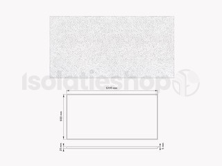 Cewood houtwolcementplaat 1200x600x25mm wit (=0,72 m²)