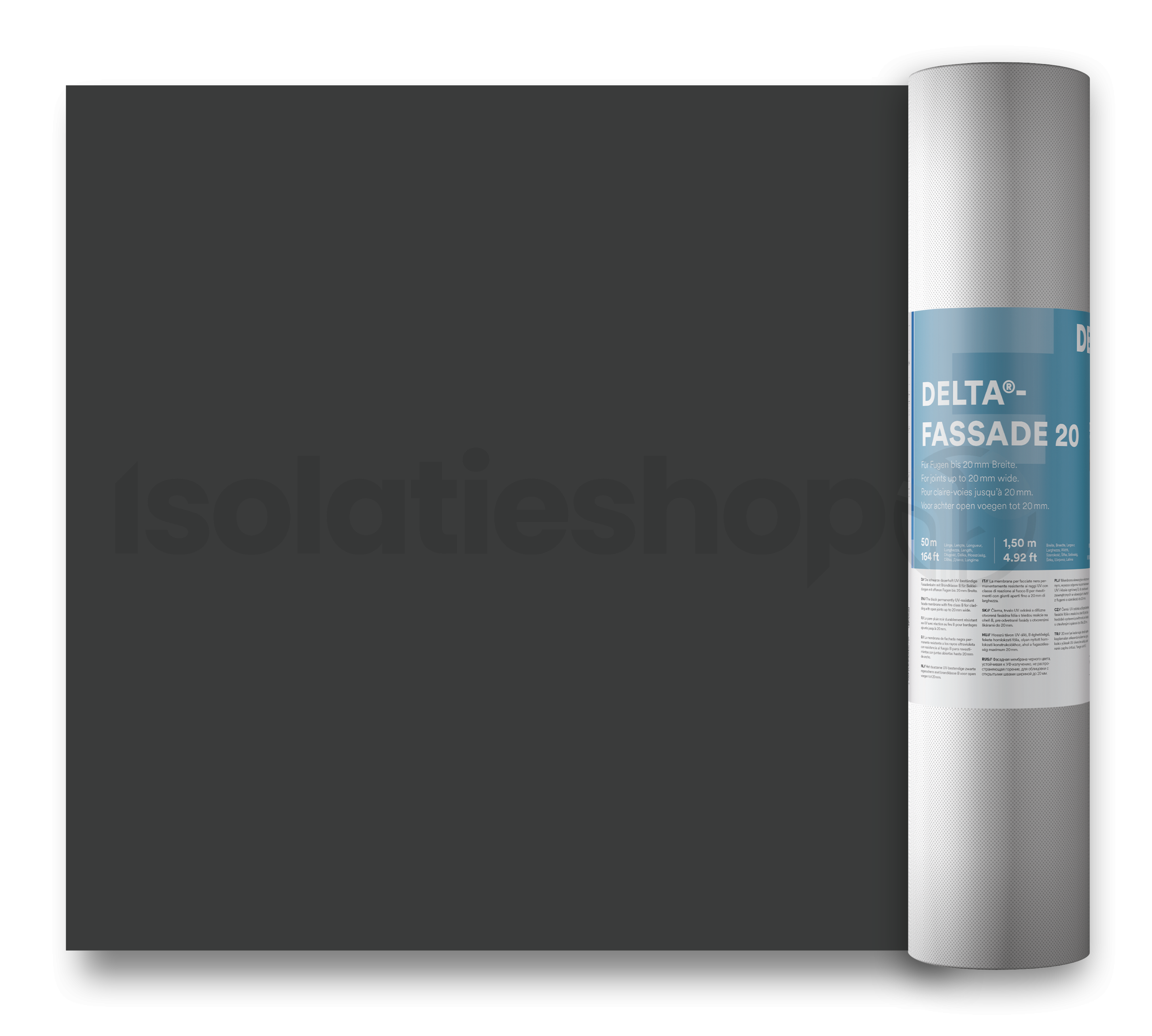 Delta Fassade 20 damp-open UV folie 1.5x50m1 (=75m²)