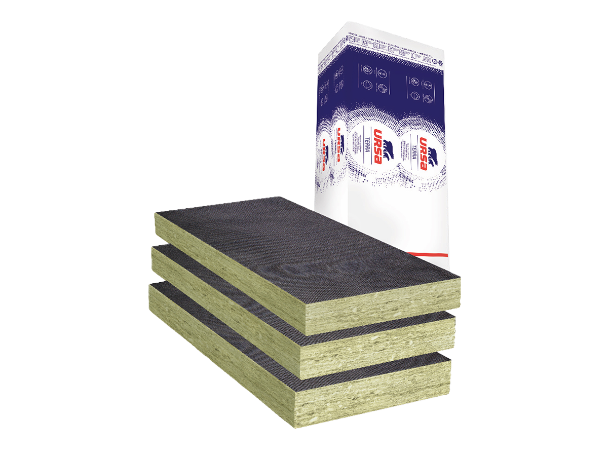 Glaswol Ursa Walltec 32 Black 1350x600x160mm Rd:5,00 4pl/pak (=3,24 m²)