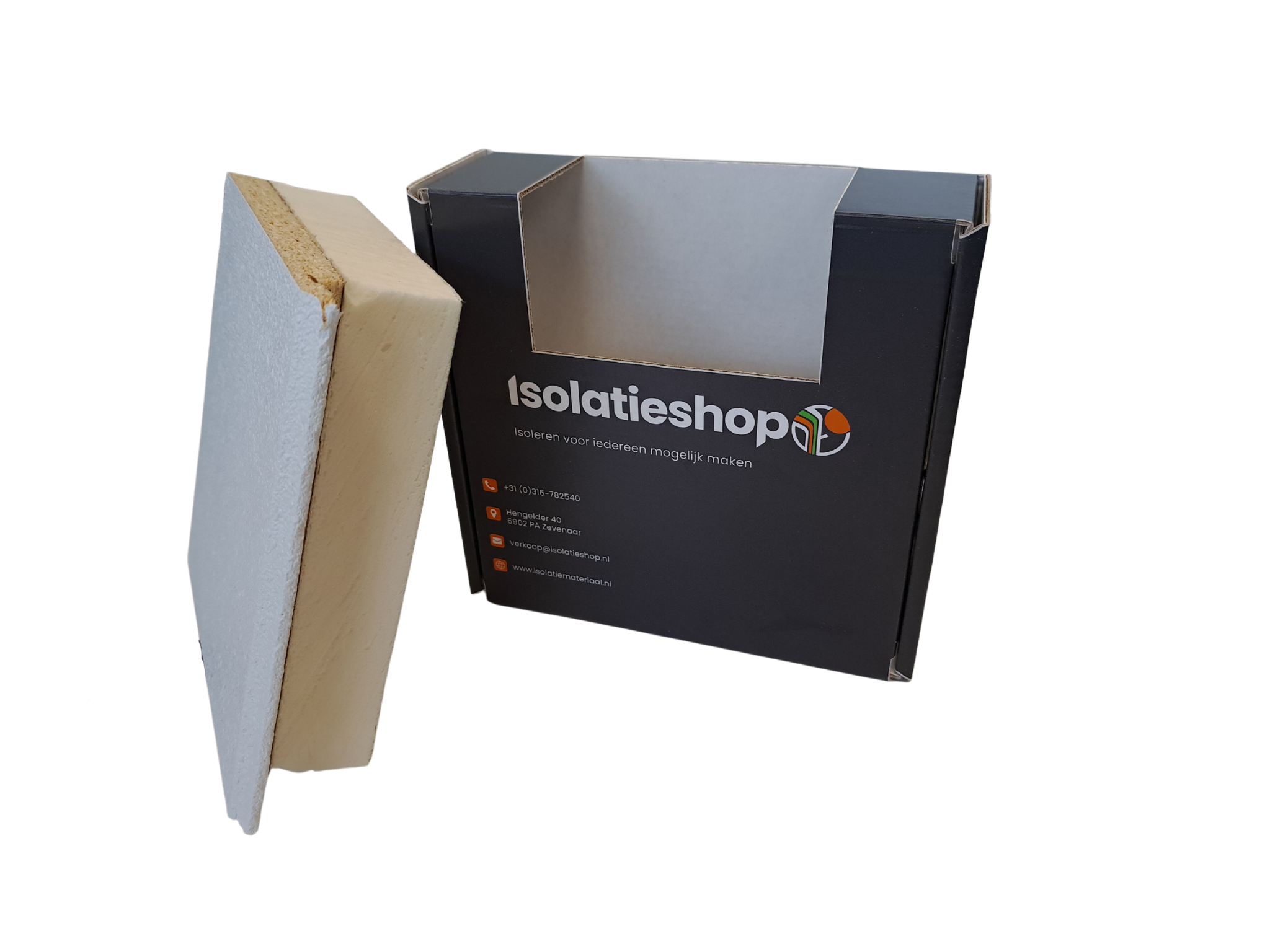 Isolatieshop sample PIR + Agnes Linnenwit