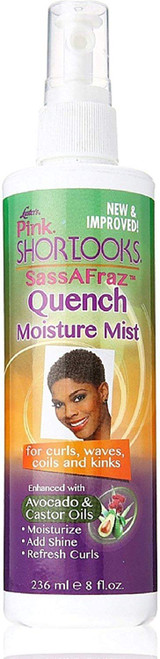 Luster's Pink Short Looks SassAFraz Quench Moisture Mist