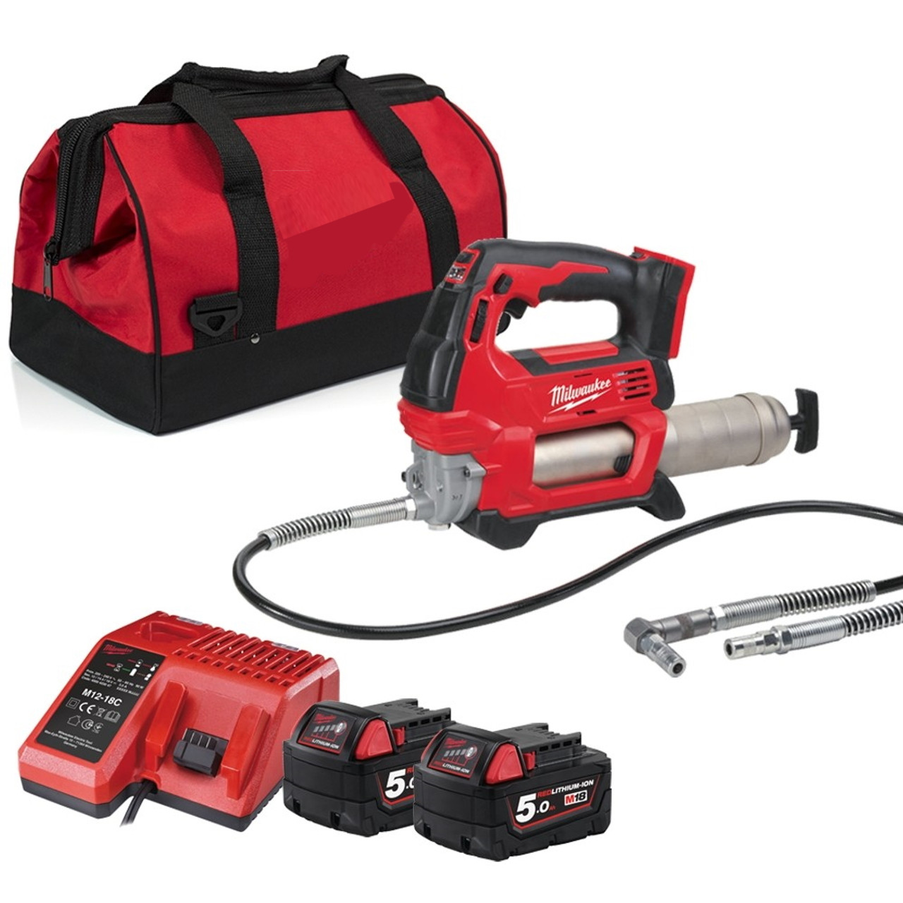 Milwaukee M18GG 502B 18V Cordless Grease Gun Kit