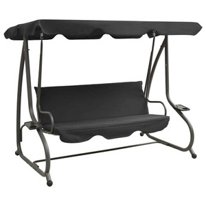  Swing Bench Anthracite PVC-coated fabric, powder-coated steel A949-313339