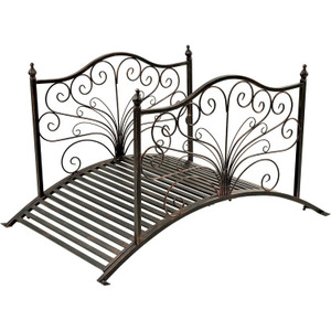Outdoor 4-ft Heavy Duty Metal Garden Bridge in Black Bronze Finish Q280-OFMABGB1597634678 Outdoor 4-ft Heavy Duty Metal Garden Bridge in Black Bronze Finish Q280-OFMABGB1597634678