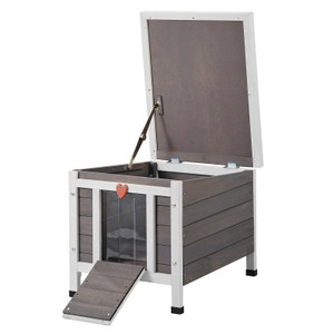  Outdoor Cat House Weatherproof, Feral Cat Shelter for Multiple Cats, Outdoor Wooden Cat Rabbit Hou E415-XJSMZMBHSDCSJURR1V0