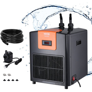 VEVOR Aquarium Chiller, 92 Gal 348 L, 1/4 HP Hydroponic Water Chiller, Quiet Refrigeration Compress E415-HWQLQQJR025HPISABV1 VEVOR Aquarium Chiller, 92 Gal 348 L, 1/4 HP Hydroponic Water Chiller, Quiet Refrigeration Compress E415-HWQLQQJR025HPISABV1