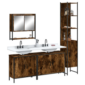  Bathroom Furniture Set Smoked Oak A949-3214692