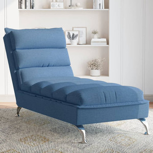 Chaise Lounge Blue Fabric (100% polyester), Plywood, Chromed Steel A949-379474 Chaise Lounge Blue Fabric (100% polyester), Plywood, Chromed Steel A949-379474