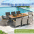 9 Pieces Patio PE Wicker Dining Set for Deck  Garden and Yard-White - Color: White D681-HW73183WH+