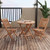 Outdoor Bistro Set with Slatted Seat and Tabletop for Backyard D681-2*OP71185+OP71186
