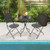 3 Pieces Patio Bistro Set Outdoor Conversation Furniture Table and Folding Chair - Color: Black D681-NP10648 3 Pieces Patio Bistro Set Outdoor Conversation Furniture Table and Folding Chair - Color: Black D681-NP10648