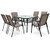 7-Piece Patio Dining Set with 6 Stackable Chairs - Color: Brown D681-NP10407+ 7-Piece Patio Dining Set with 6 Stackable Chairs - Color: Brown D681-NP10407+