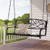 Outdoor 2-Person Metal Porch Swing Chair with Chains-Brown B593-NP10185