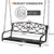 Outdoor 2-Person Metal Porch Swing Chair with Chains-Brown B593-NP10185