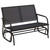 Garden Glider Bench Black Textilene, Steel 47.4 in A949-362708  Garden Glider Bench Black Textilene, Steel 47.4 in A949-362708
