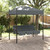  Garden Swing Bench Dark Grey Powder-Coated Steel, Polyester A949-4008901