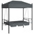  Garden Swing Bench Dark Grey Powder-Coated Steel, Polyester A949-4008901