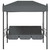  Garden Swing Bench Dark Grey Powder-Coated Steel, Polyester A949-4008901