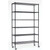 Heavy Duty 6-Shelf Adjustable Metal Shelving Rack with Casters Q280-NTADBKCH198421