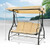 3 Seat Outdoor Porch Swing with Adjustable Canopy-Beige B593-NP11065