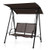 2-Seat Outdoor Canopy Swing with Comfortable Fabric Seat and Heavy-duty Metal Frame-Brown B593-NP10403 2-Seat Outdoor Canopy Swing with Comfortable Fabric Seat and Heavy-duty Metal Frame-Brown B593-NP10403
