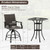 3 Pieces PE Wicker Patio Swivel Bar Set with Quick-Drying Foam-Black B593-NP12166+ 3 Pieces PE Wicker Patio Swivel Bar Set with Quick-Drying Foam-Black B593-NP12166+