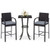 3-Piece Patio Wicker Rattan Bar Height Chairs and Square Table Set-Black - Color: Black D681-NP11975DK 3-Piece Patio Wicker Rattan Bar Height Chairs and Square Table Set-Black - Color: Black D681-NP11975DK