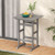 30 Inch Square Bar Table Dining Table with Slatted Tabletop for Poolside-Navy B593-NP12060
