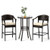 3-Piece Patio Rattan Bar Set with Tempered Glass Top for Backyard Poolside-Brown - Color: Brown D681-HW72994BN 3-Piece Patio Rattan Bar Set with Tempered Glass Top for Backyard Poolside-Brown - Color: Brown D681-HW72994BN