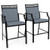 Outdoor Counter Stools Set of 2 Heavy-Duty Barstools with Footrest and Armrests-Blue B593-NP11630-2