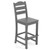30 Inches Counter Height HDPE Bar Stool with Backrest and Footrest-Gray B593-NP10896
