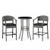 3-Piece Patio Rattan Bar Set with Tempered Glass Top for Backyard Poolside-Gray - Color: Gray D681-HW72995DK 3-Piece Patio Rattan Bar Set with Tempered Glass Top for Backyard Poolside-Gray - Color: Gray D681-HW72995DK