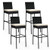 Patio Wicker Barstools with Footrest and Backrest Set of 4 B593-HW73314-4