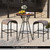 5 Pieces Outdoor Round Bar Table Set with 1.6 Inches Umbrella Hole B593-NP11756+NP11410CF-4