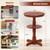 2-Tier Round High Top Bar Table with Storage Shelf and Pedestal Base-Espresso B593-JV12565
