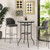 38 Inch Patio Bar Table with Tempered Glass Tabletop - Color: Black D681-NP11337 38 Inch Patio Bar Table with Tempered Glass Tabletop - Color: Black D681-NP11337
