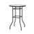 38 Inch Patio Bar Table with Tempered Glass Tabletop - Color: Black D681-NP11337 38 Inch Patio Bar Table with Tempered Glass Tabletop - Color: Black D681-NP11337